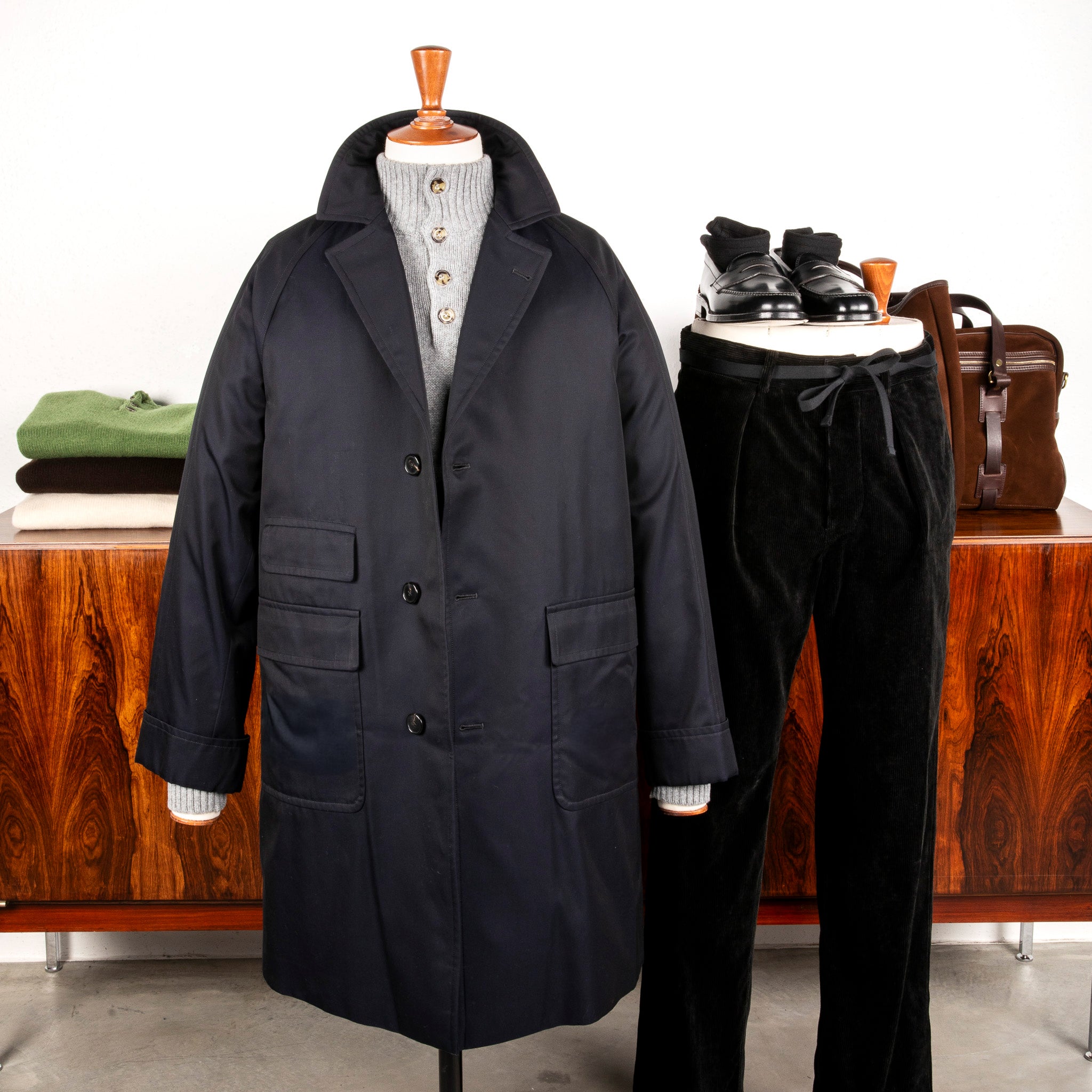Cohérence Corb II Coat Gabardine II Dark Blue – Frans Boone Store