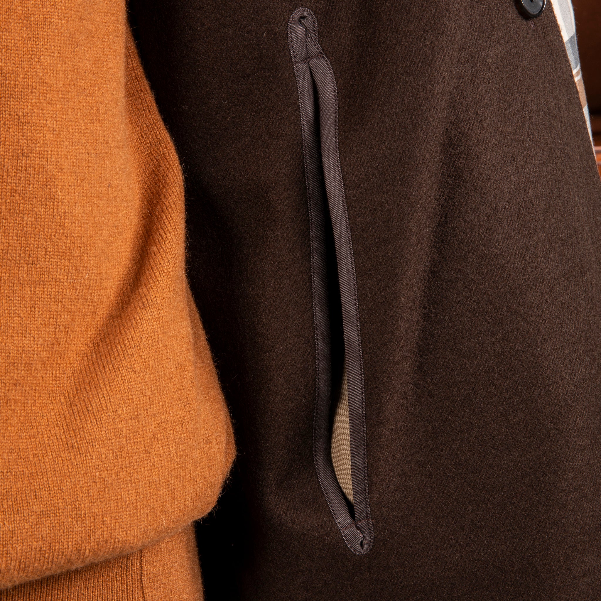 Cohérence Corb II Coat Gabardine Beige Check