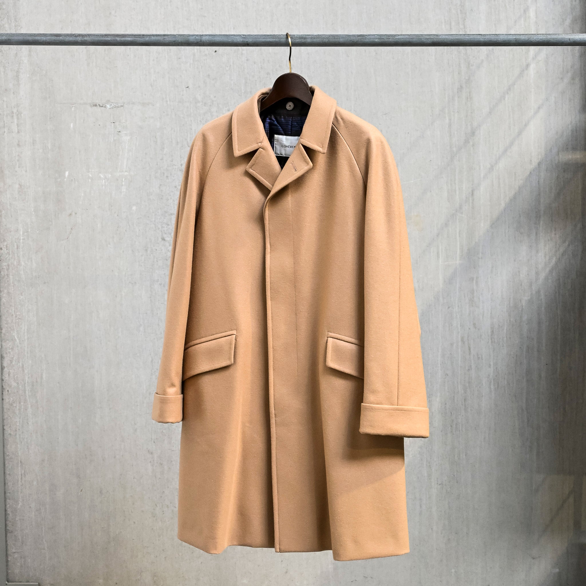 Cohérence Corb Melton Jersey overcoat camel – Frans Boone Store