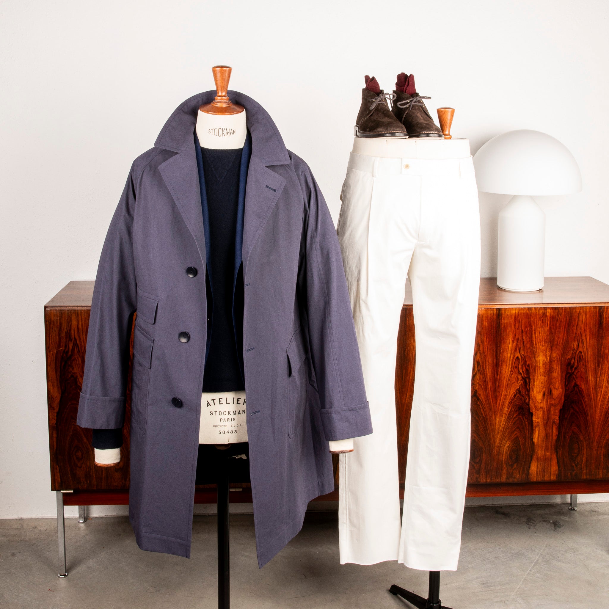 Cohérence Corb II Coat Weather Resistant Light Cotton Slate