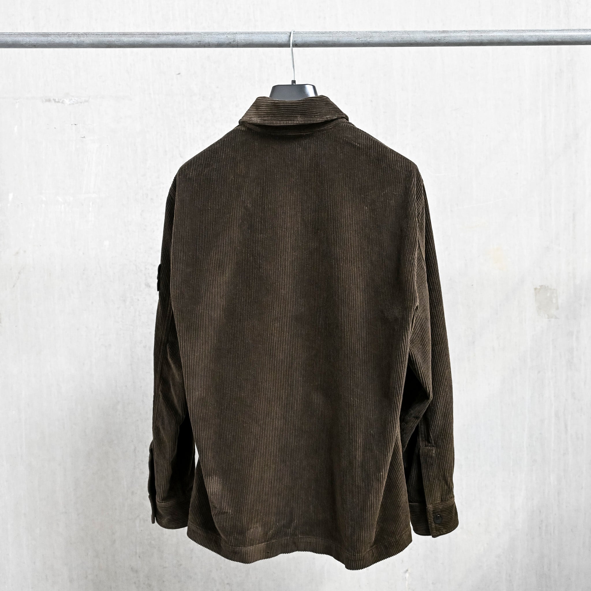 Stone Island Organic Cotton Corduroy 800 Overshirt Coal Grey