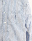 The Corona Utility W.C.W Pullover Shirt Stripe Blue Charcoal
