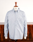 The Corona Utility W.C.W Pullover Shirt Stripe Blue Charcoal