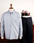 The Corona Utility W.C.W Pullover Shirt Stripe Blue Charcoal