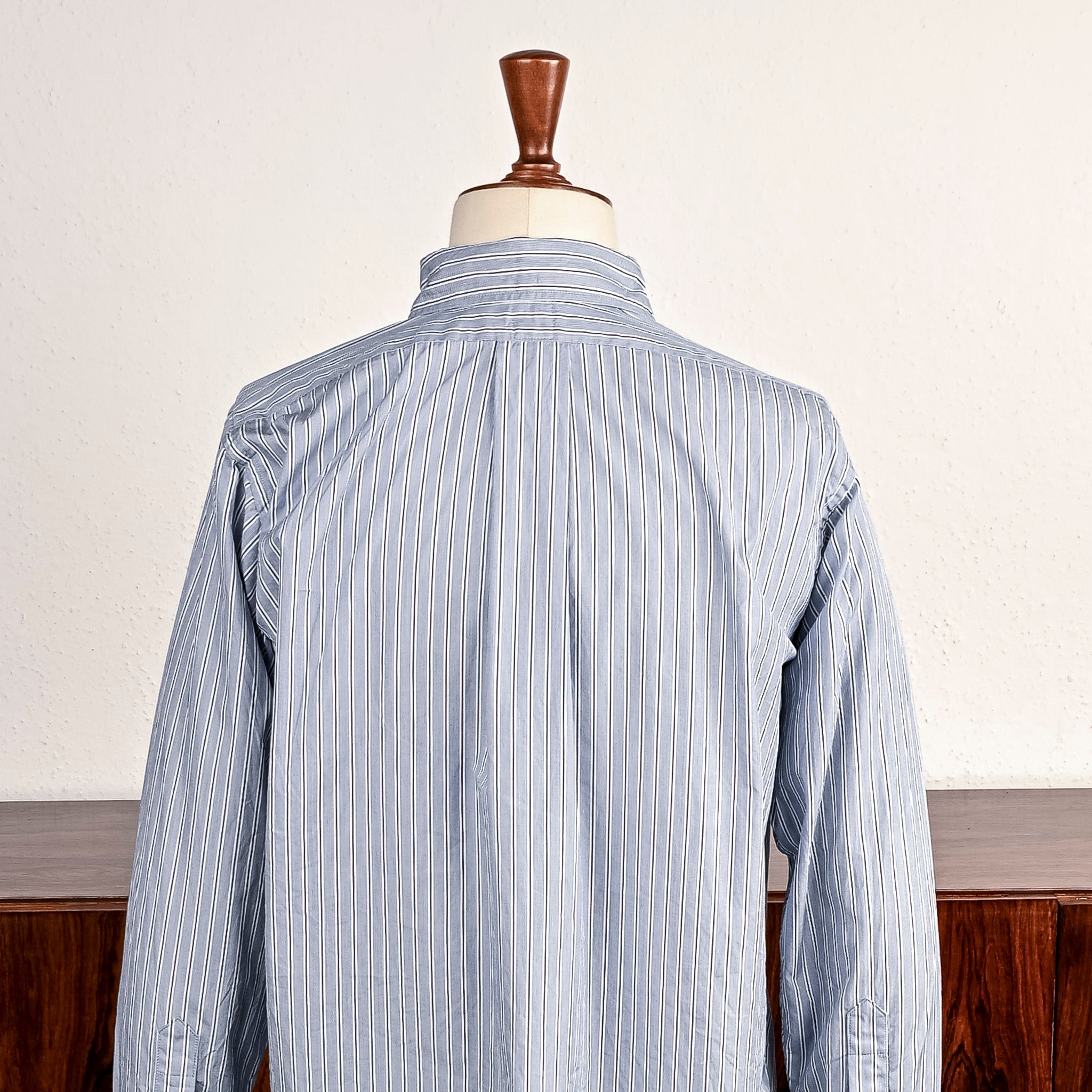 The Corona Utility W.C.W Pullover Shirt Stripe Blue Charcoal