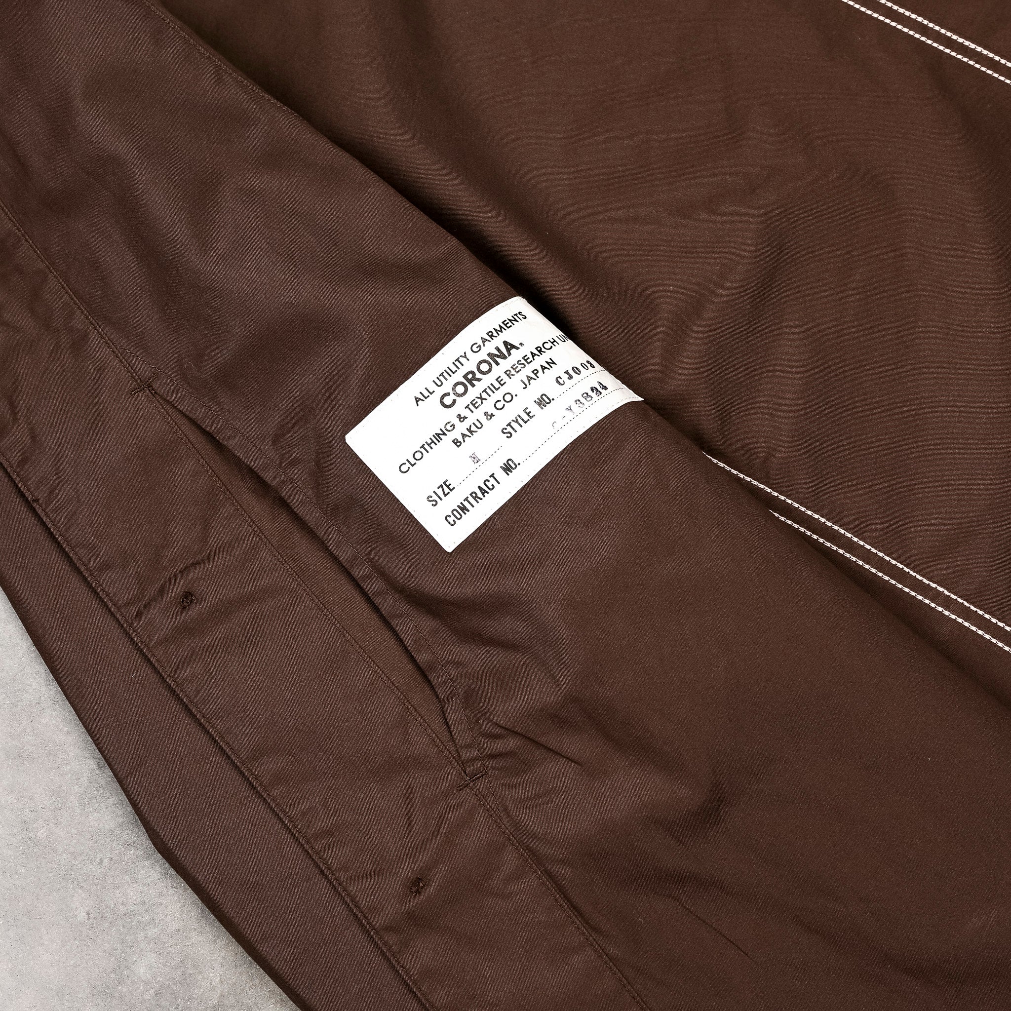 The Corona Utility Sherry Jacket High Density Gabardine Dark Brown