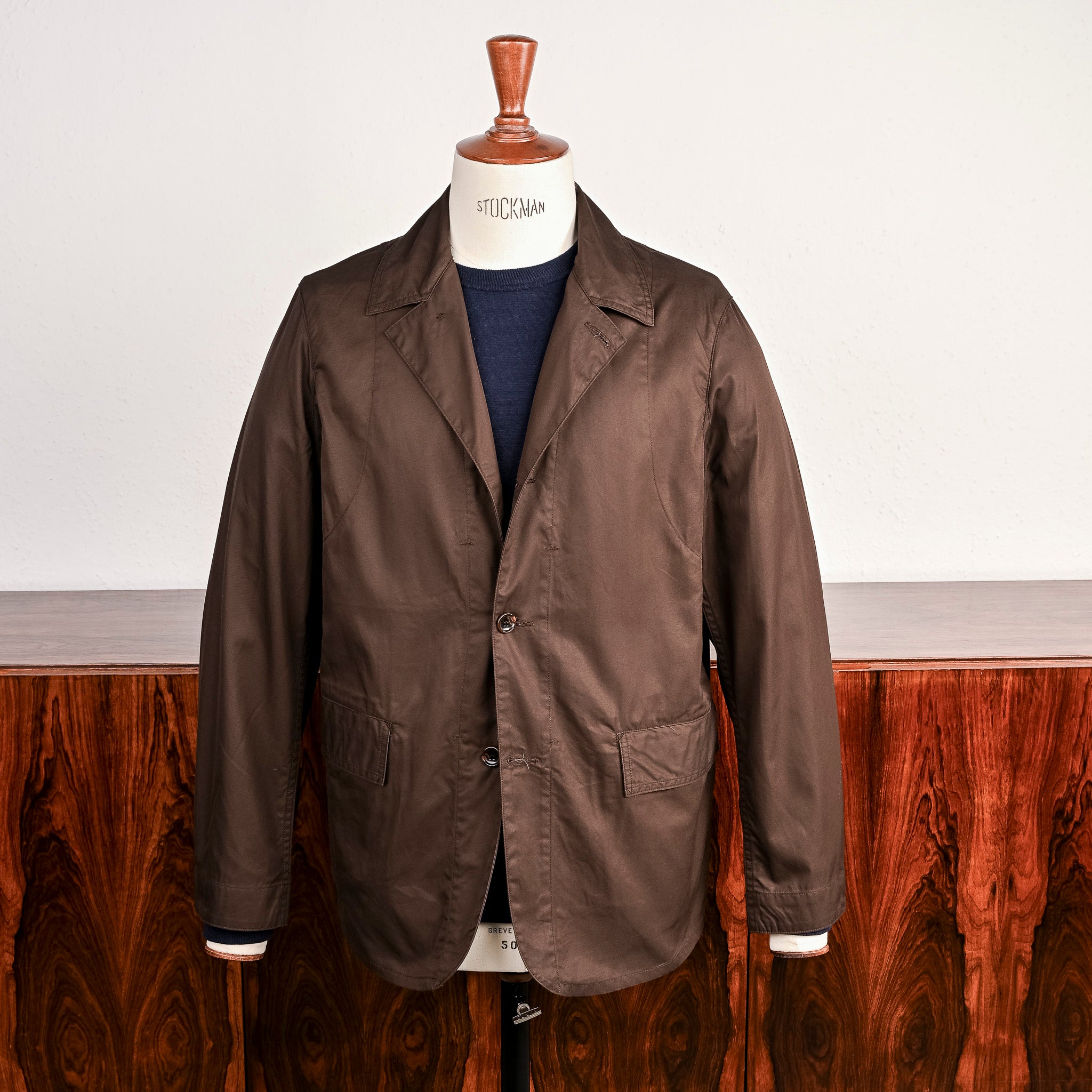 The Corona Utility Sherry Jacket High Density Gabardine Dark Brown