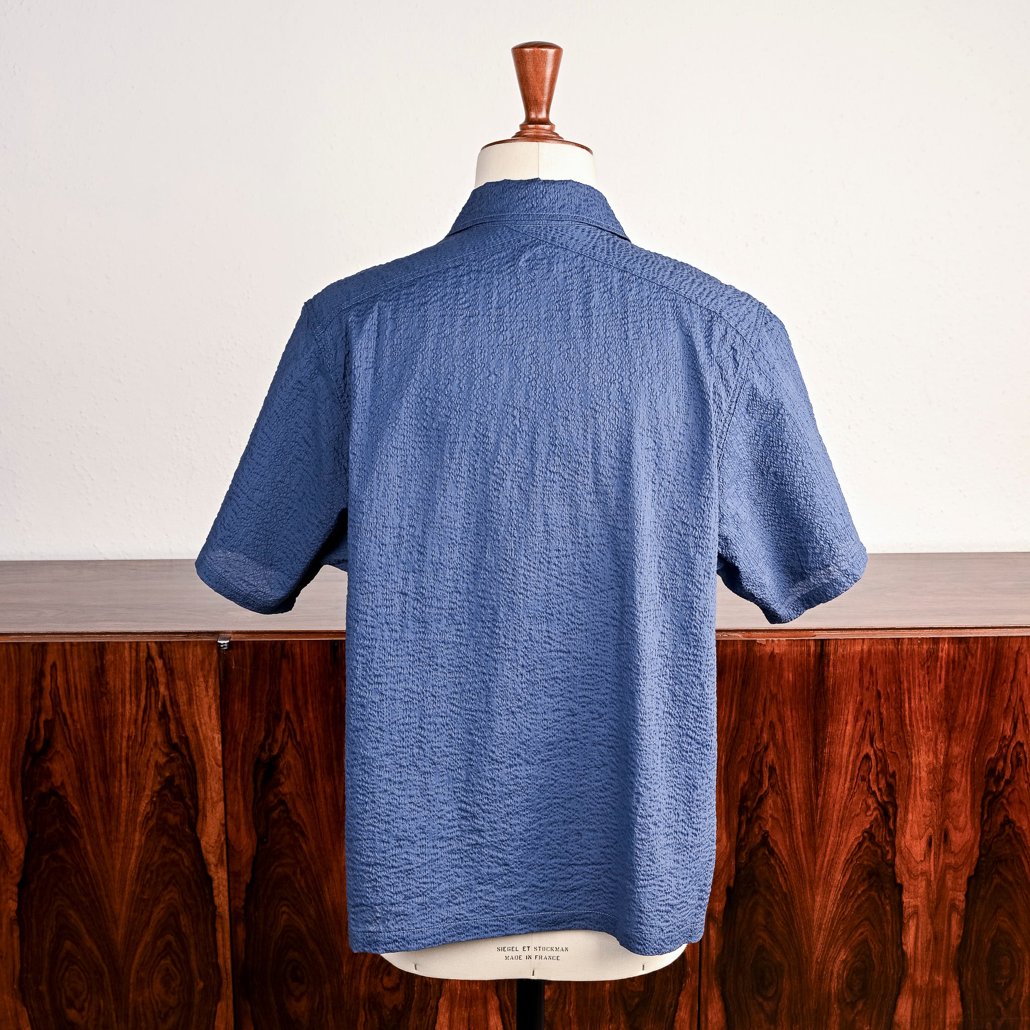 The Corona Utility Field Shirt S/S Seersucker Blue – Frans Boone Store
