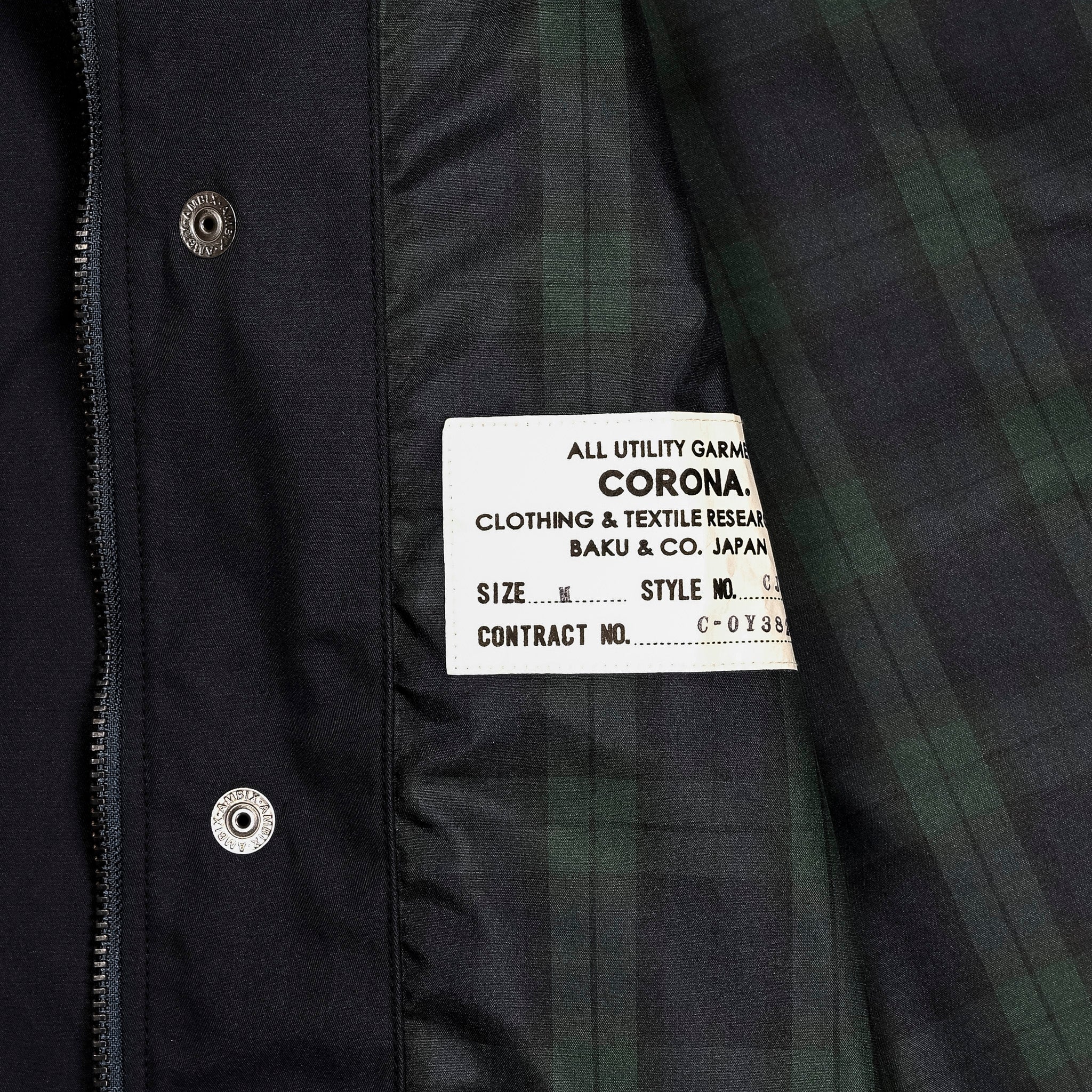 The Corona Utility CJ079 Gale Hunter Coat High-Density Ester Gabardine Navy