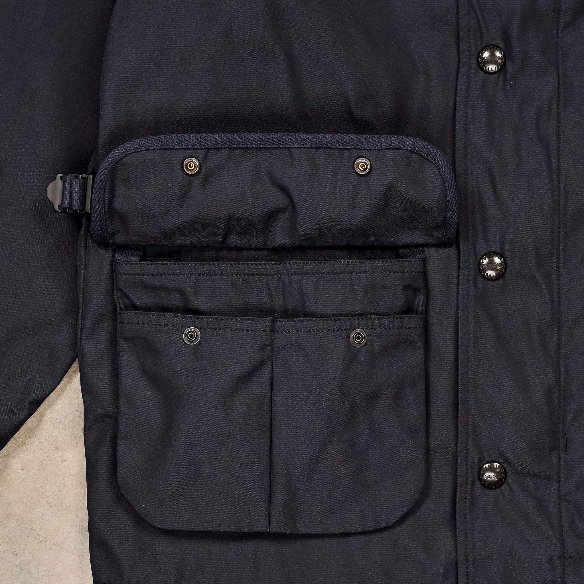 The Corona Utility CJ079 Gale Hunter Coat High-Density Ester Gabardine Navy