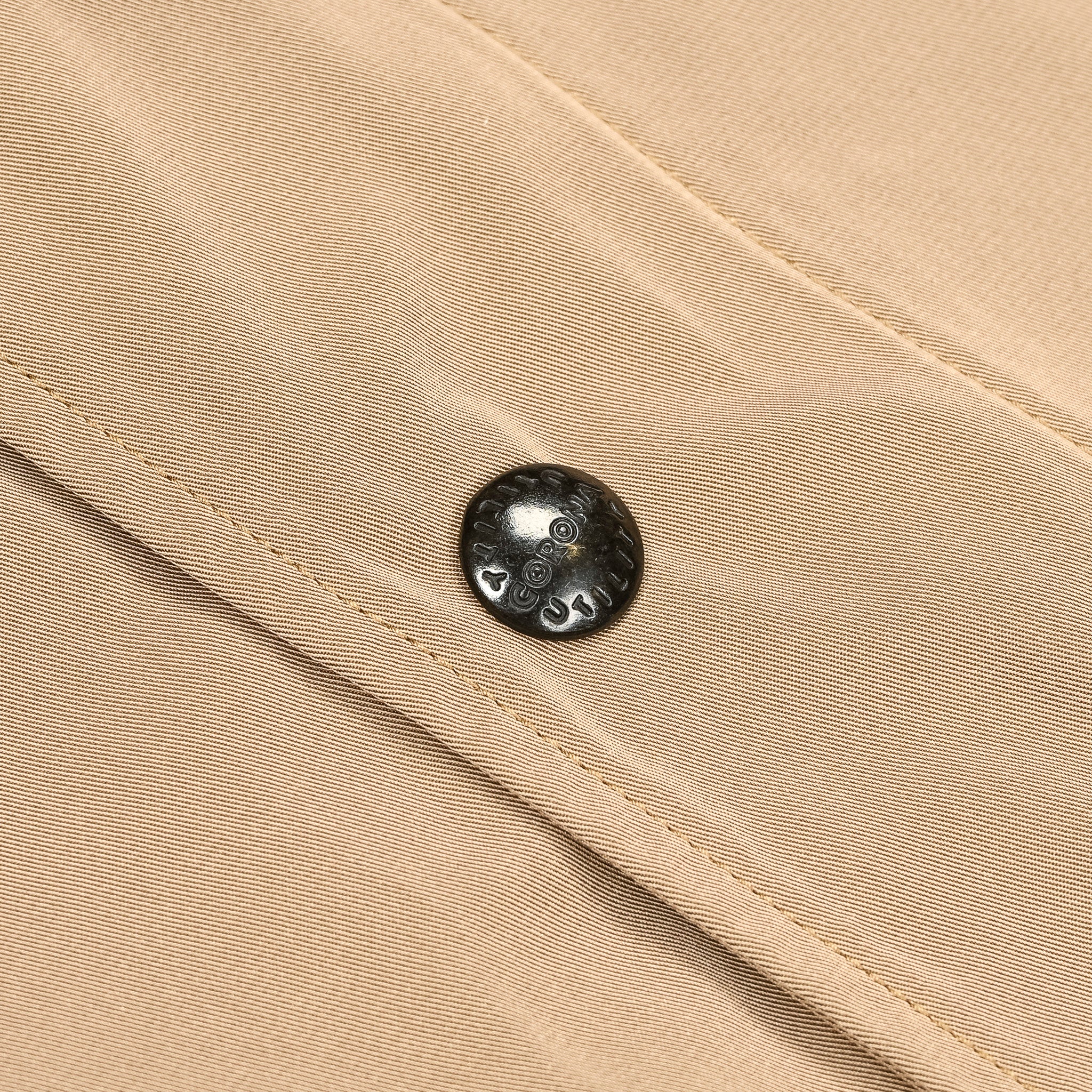 The Corona Utility CJ079 Gale Hunter Coat Beige High-Density Ester Gabardine Khaki