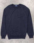 Drumohr superlight frost cotton sweater Navy