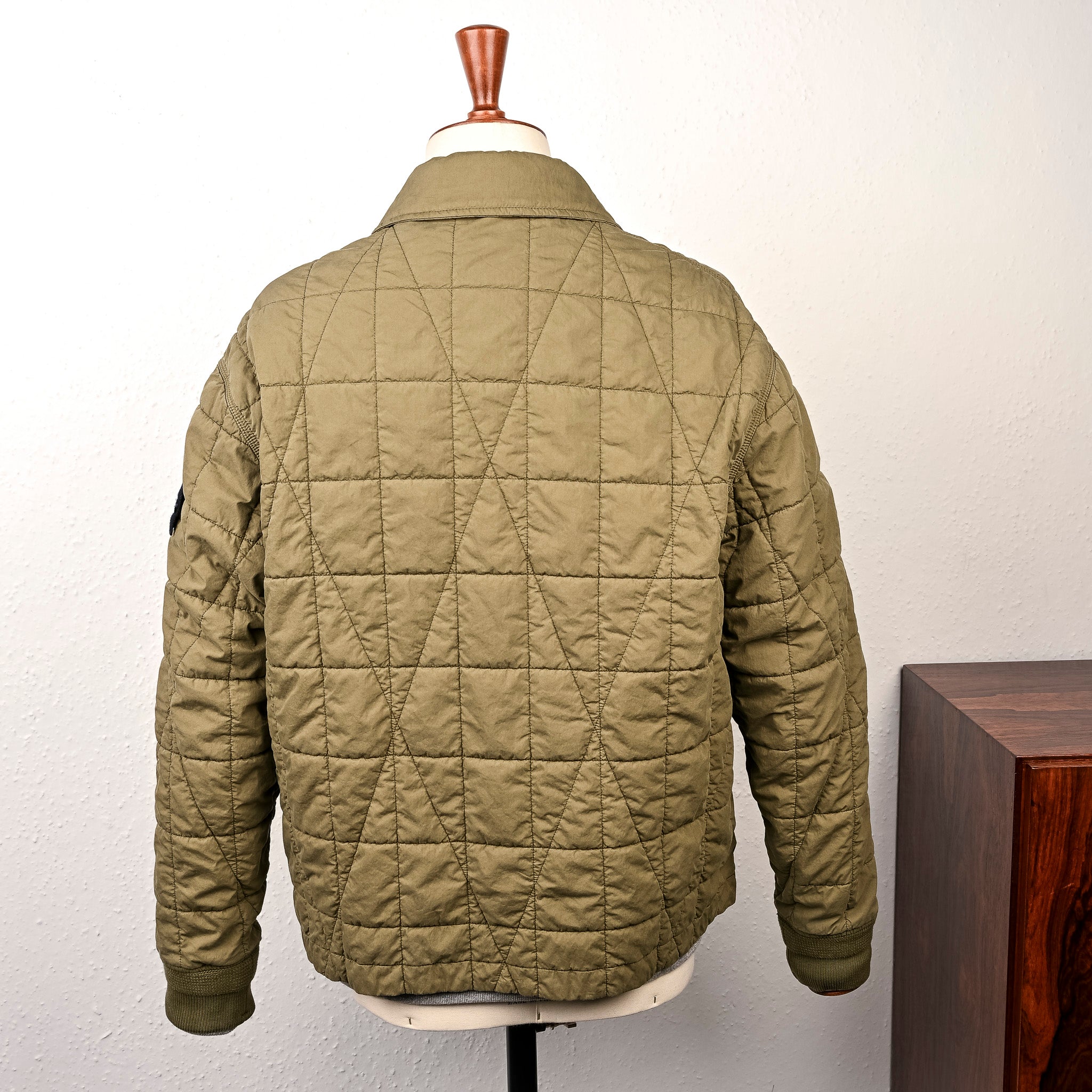 Stone Island Cotton Nylon Tela Quilted TC Jacket Militairy Green