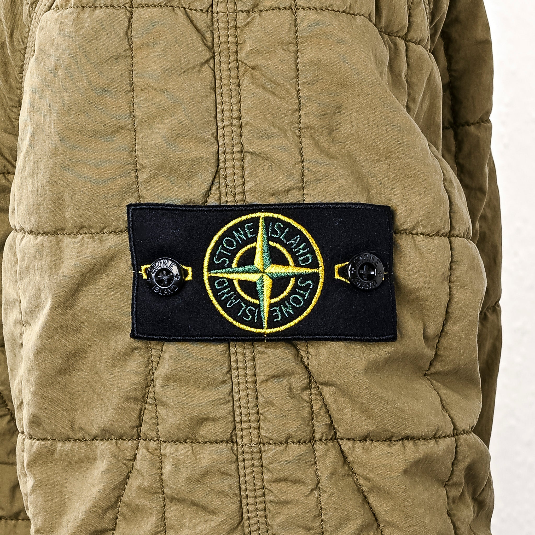 Stone Island Cotton Nylon Tela Quilted TC Jacket Militairy Green