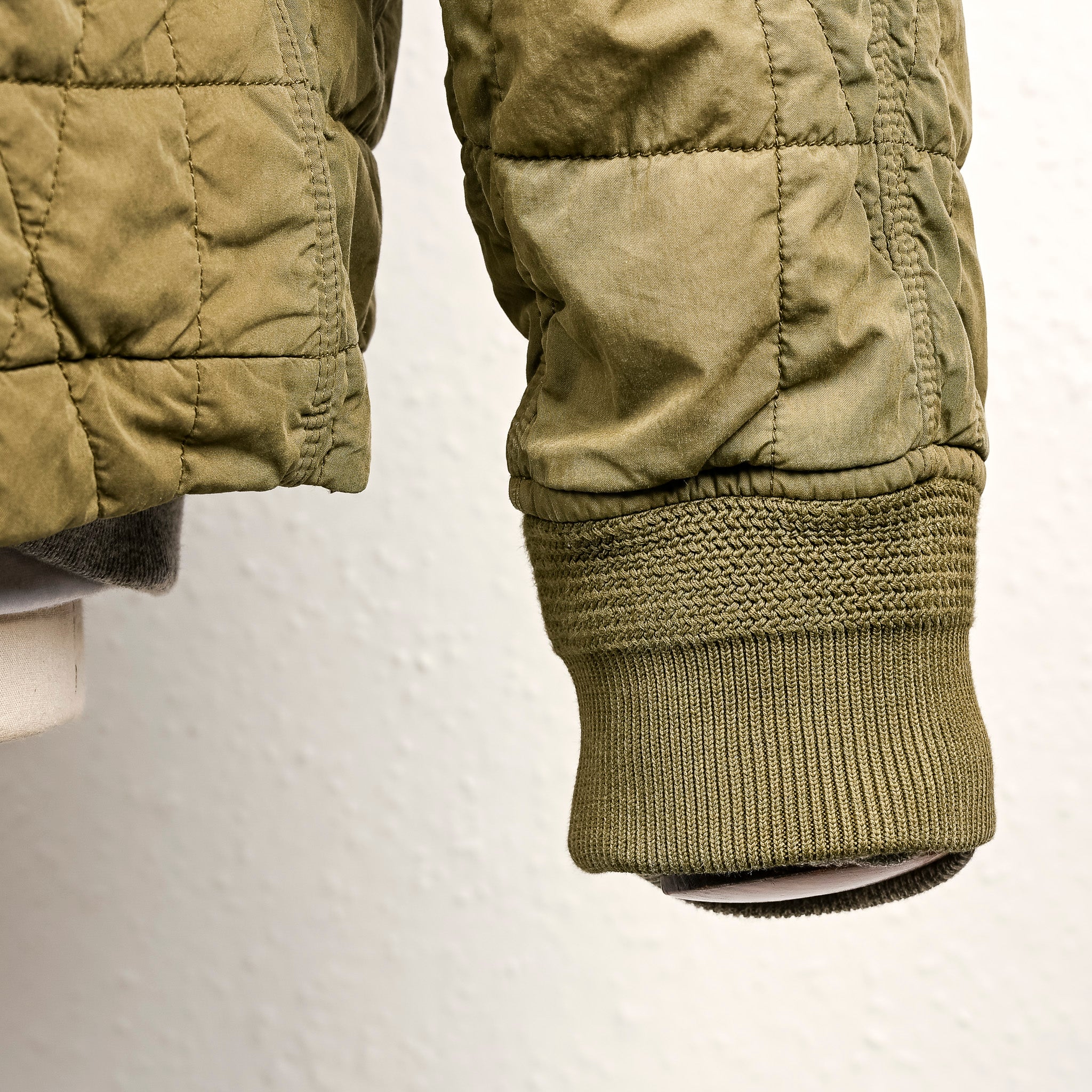 Stone Island Cotton Nylon Tela Quilted TC Jacket Militairy Green