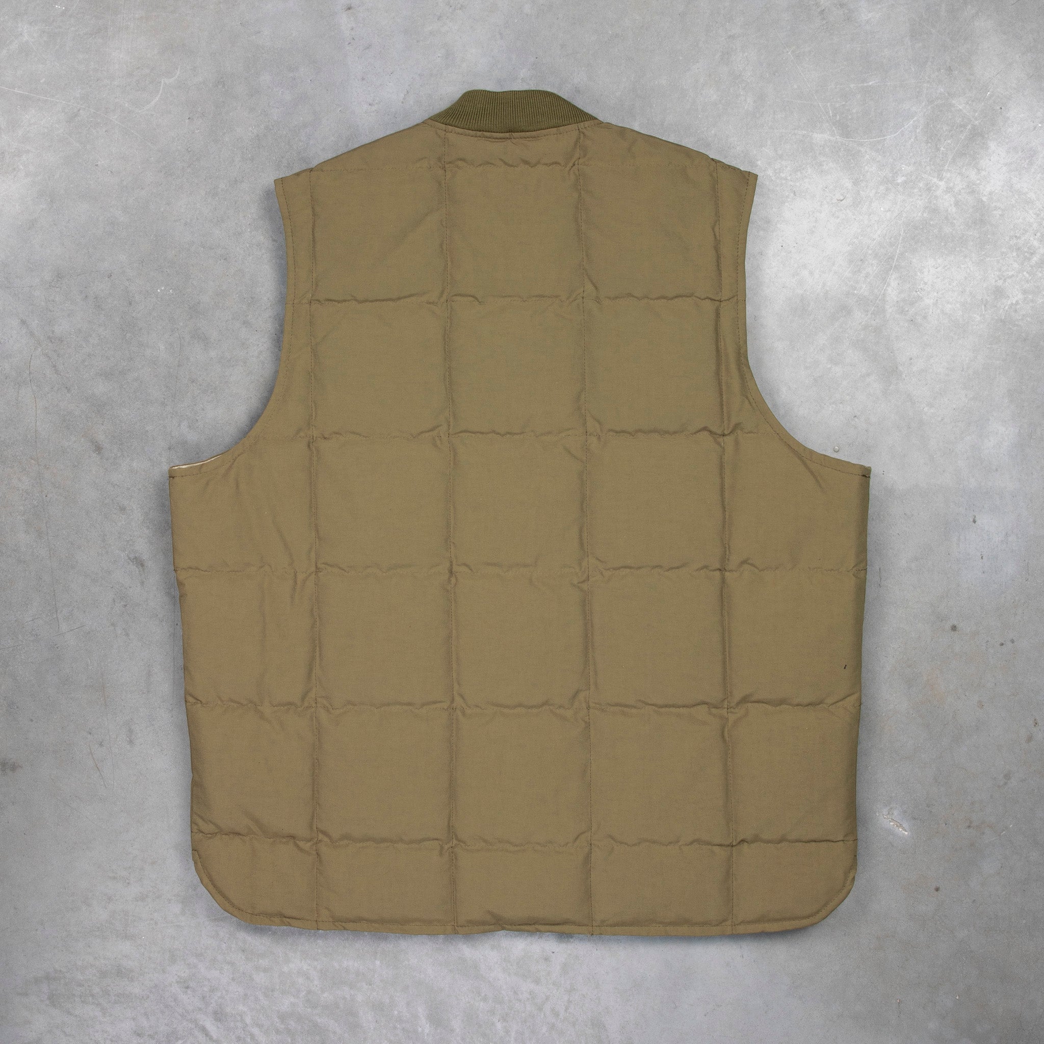 The Real McCoy's Cotton Nylon Down Vest Olive – Frans Boone Store