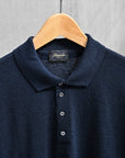 Drumohr Luxury 30G Cashmere Polo Blu Notte