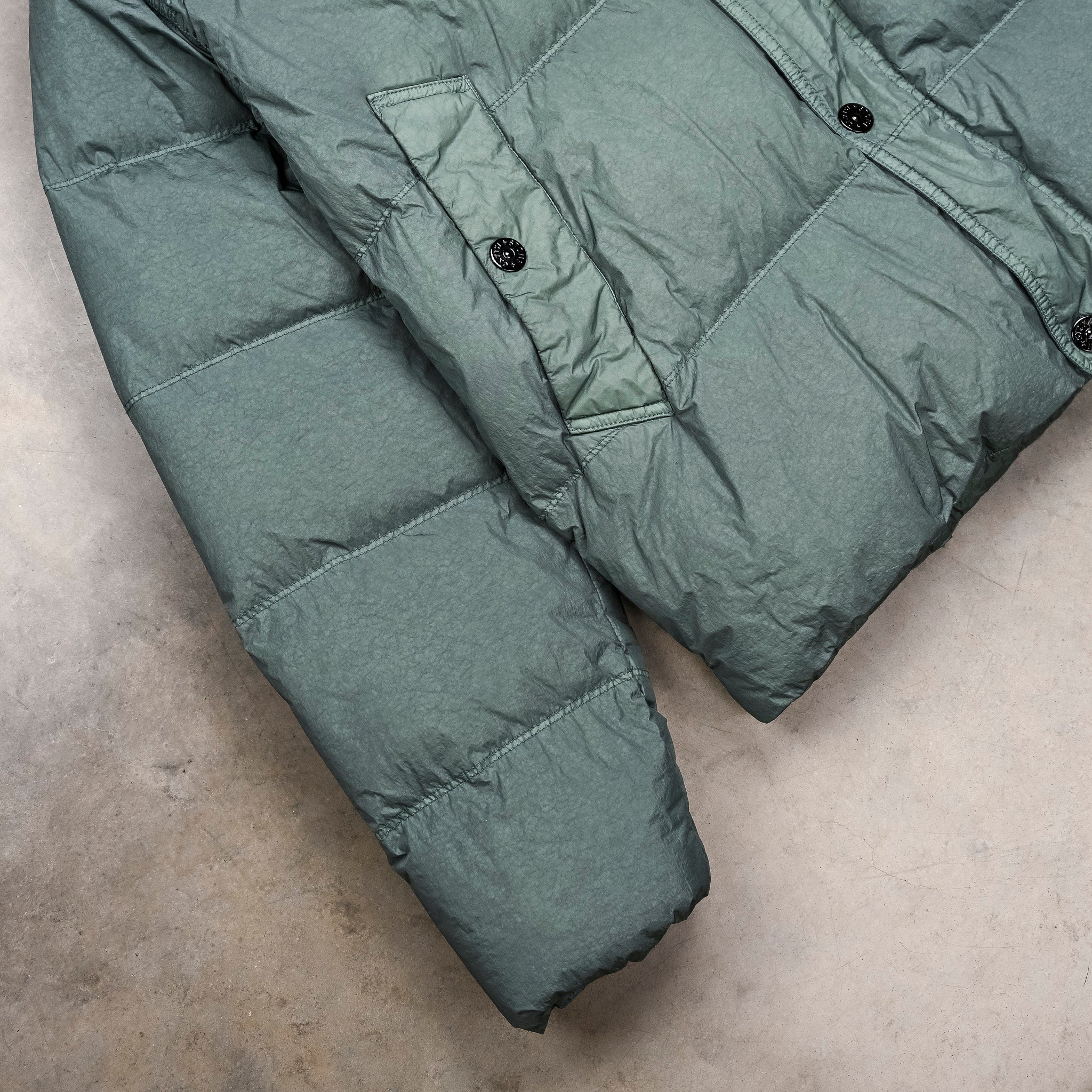 Stone Island Crinkle Reps NY Down Jacket Ocean Green