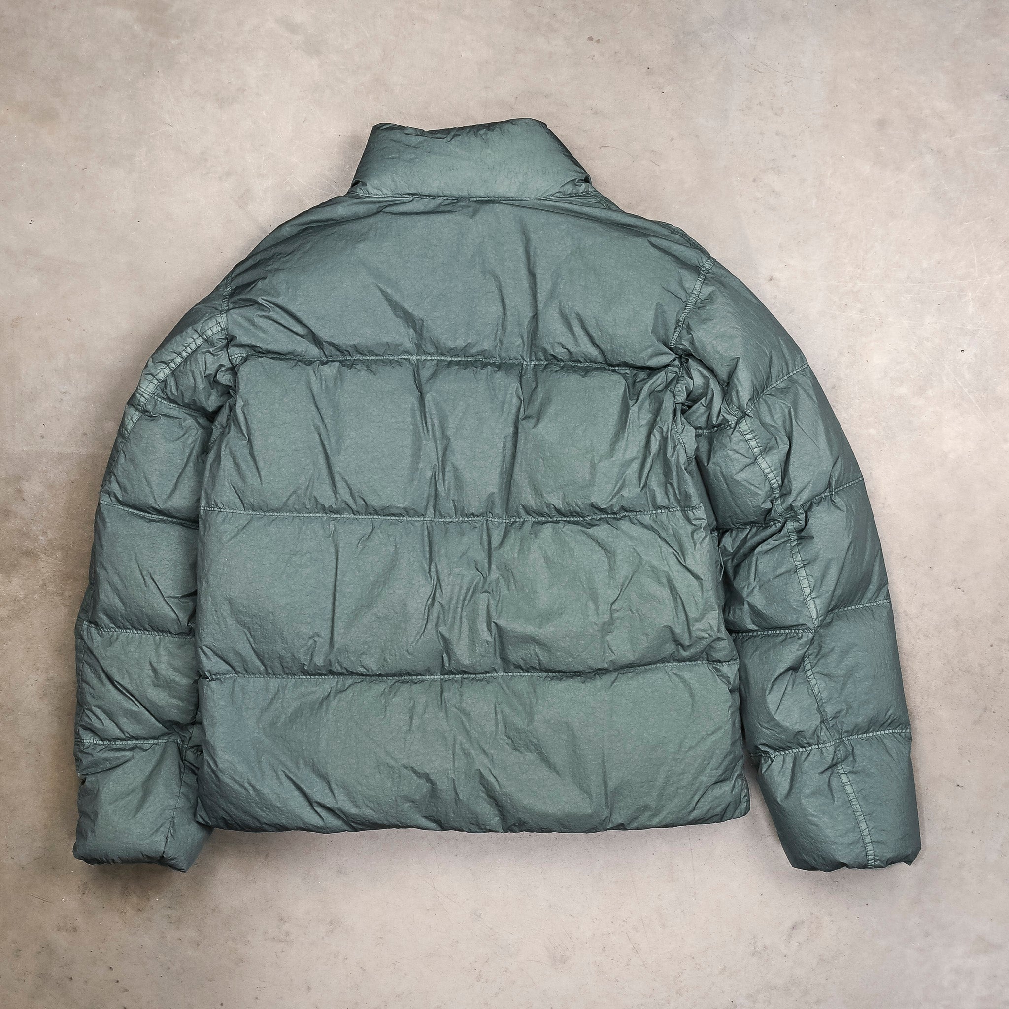 Stone Island Crinkle Reps NY Down Jacket Ocean Green
