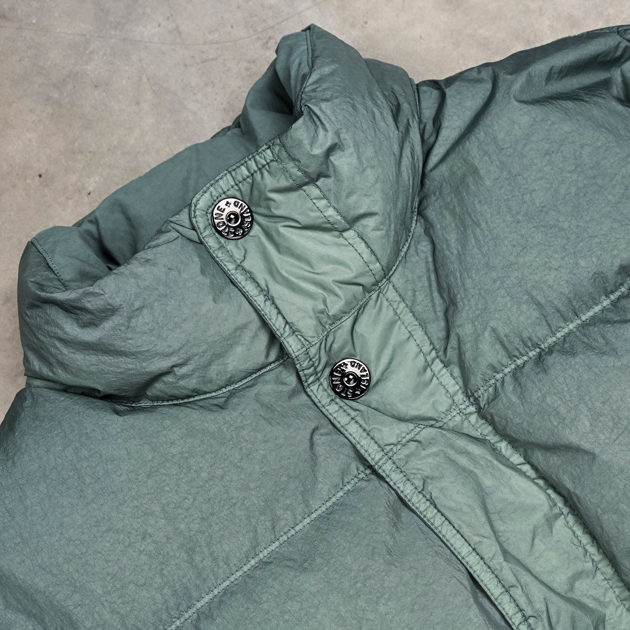 Stone Island Crinkle Reps NY Down Jacket Ocean Green
