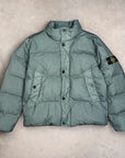 Stone Island Crinkle Reps NY Down Jacket Ocean Green