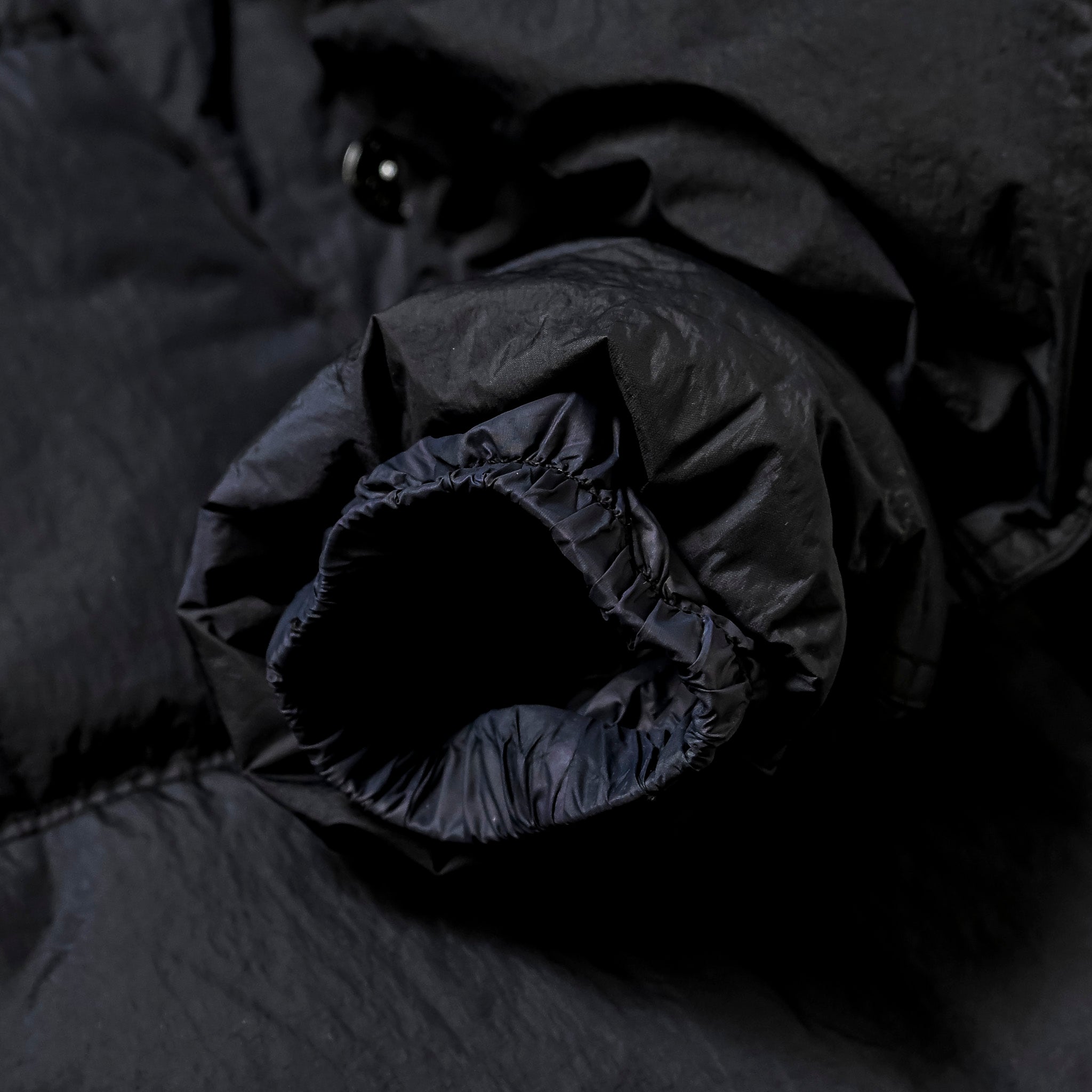 Stone Island Crinkle Reps NY Hooded Down Jacket Navy Blue