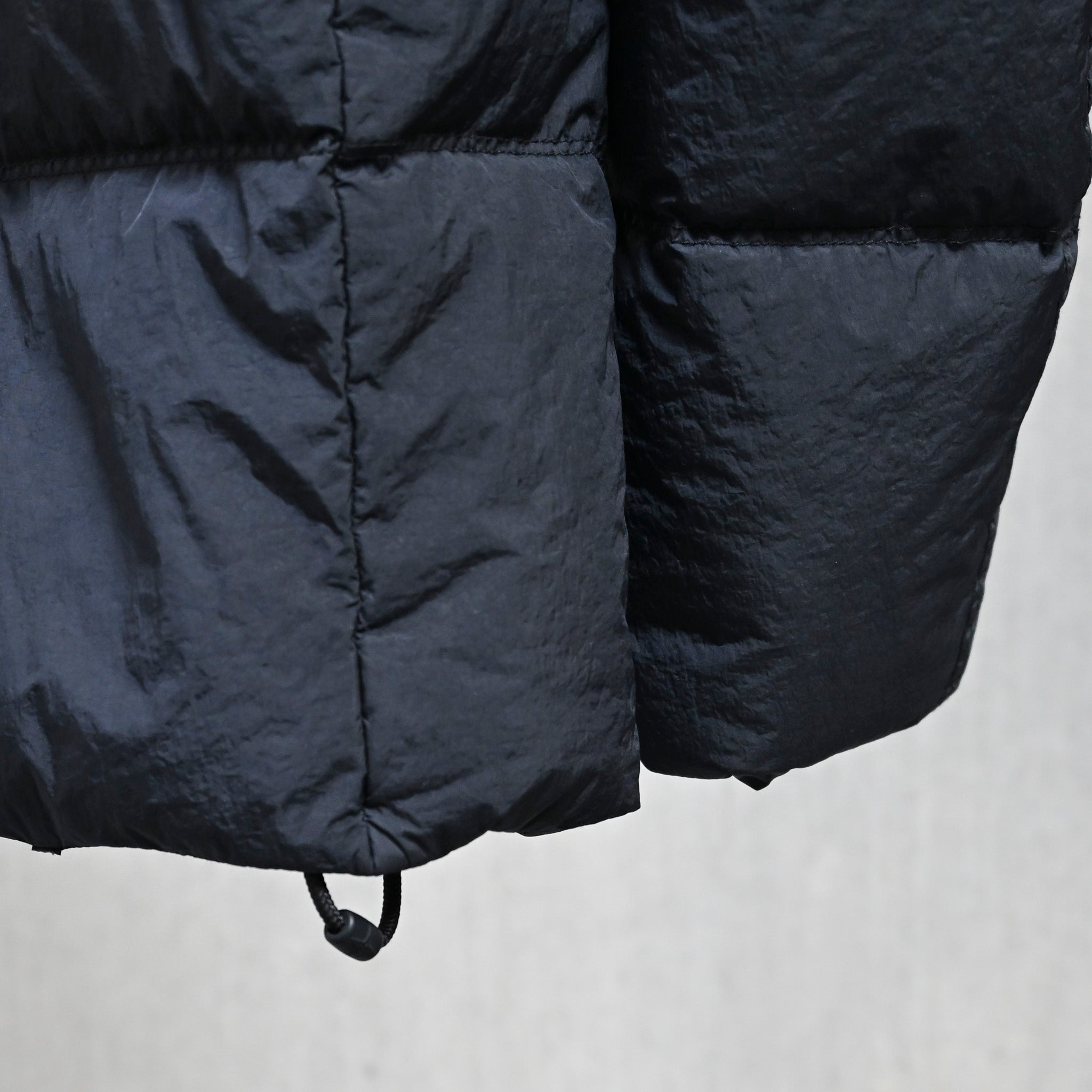 Stone Island Crinkle Reps NY Hooded Down Jacket Navy Blue