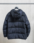 Stone Island Crinkle Reps NY Hooded Down Jacket Navy Blue