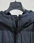 Stone Island Crinkle Reps NY Hooded Down Jacket Navy Blue