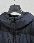 Stone Island Crinkle Reps NY Hooded Down Jacket Navy Blue