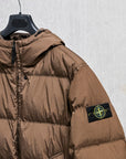 Stone Island Crinkle Reps NY Hooded Down Jacket Umber