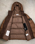Stone Island Crinkle Reps NY Hooded Down Jacket Umber