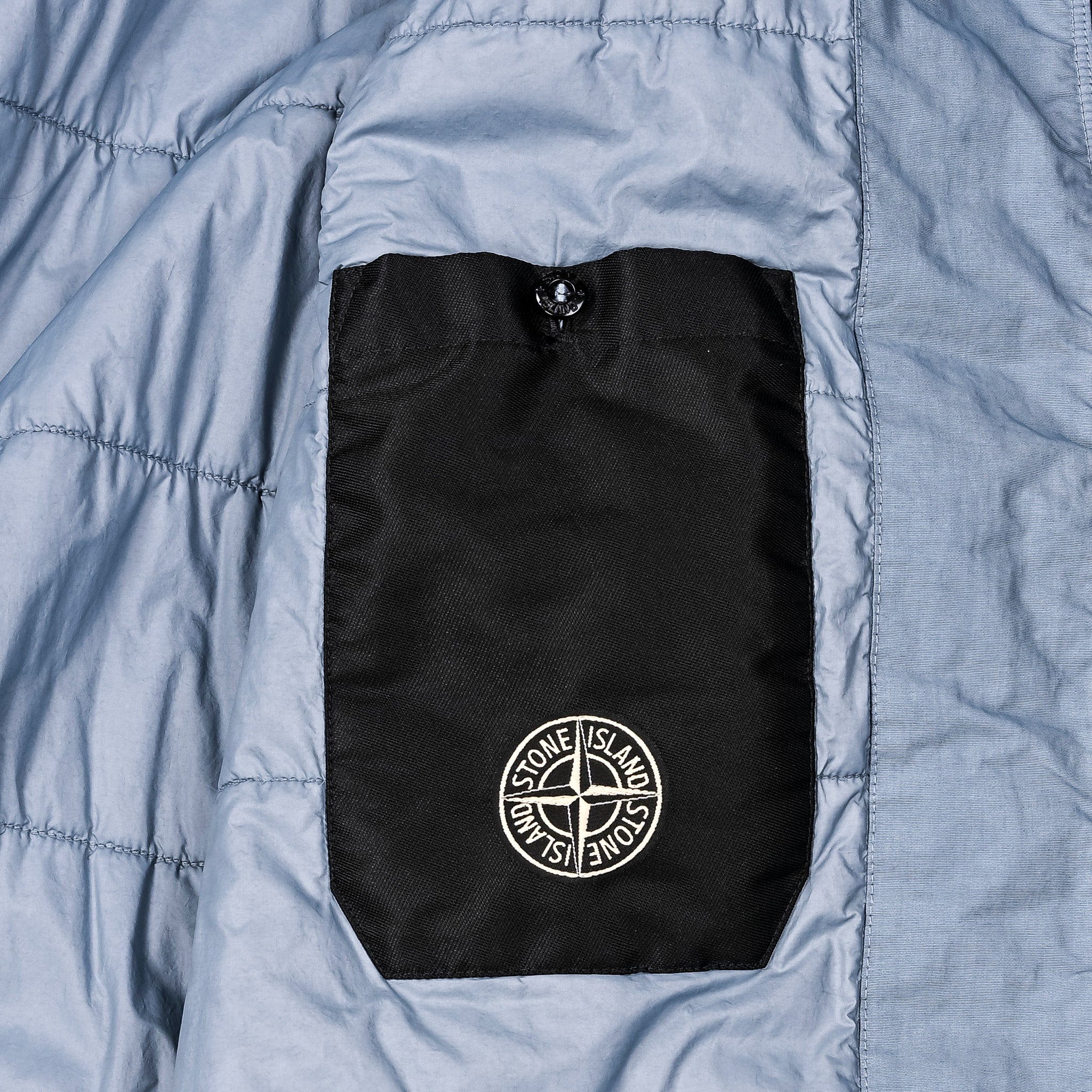 Stone Island Crinkle Reps NY Hooded Jacket Avio Blue