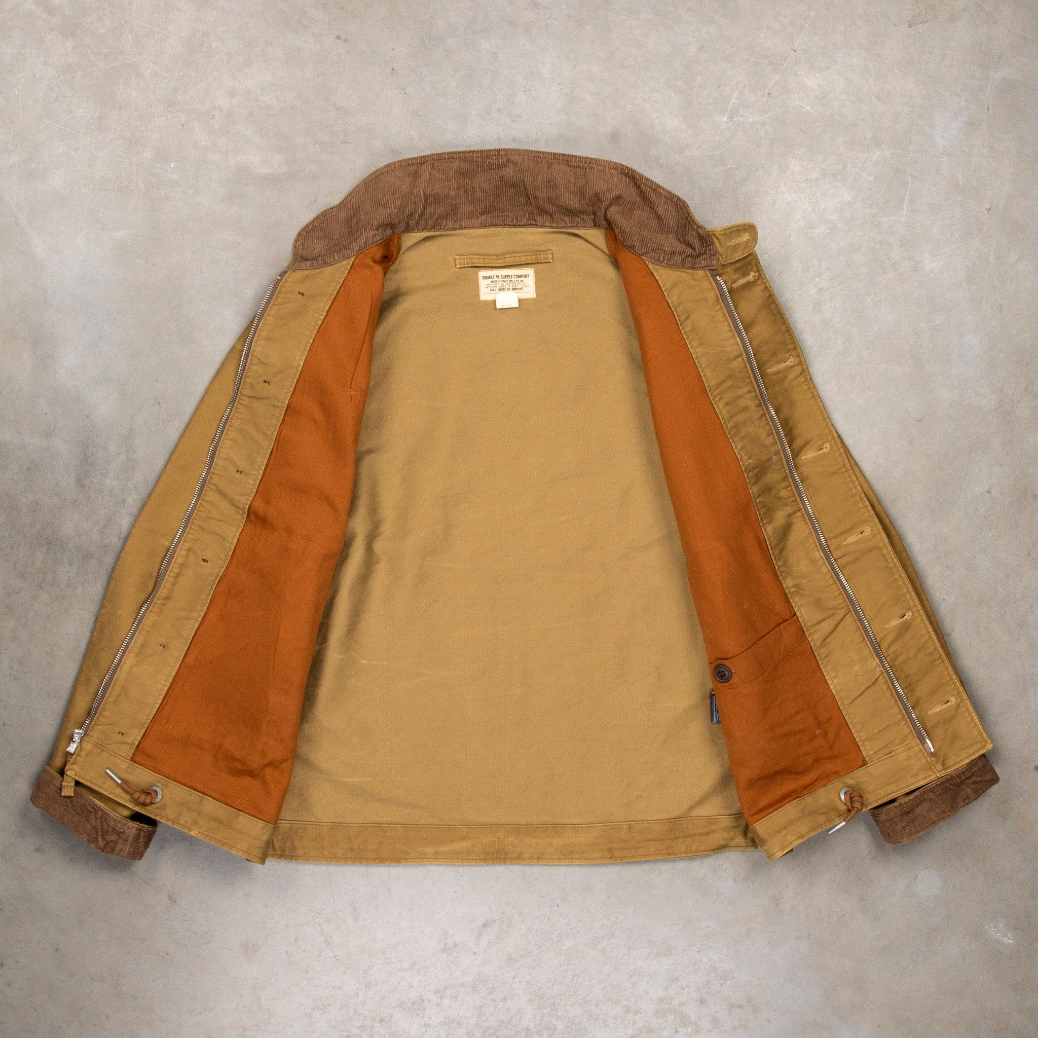RRL Bower Deck Jacket Cotton Jungle Cloth Khaki Drab