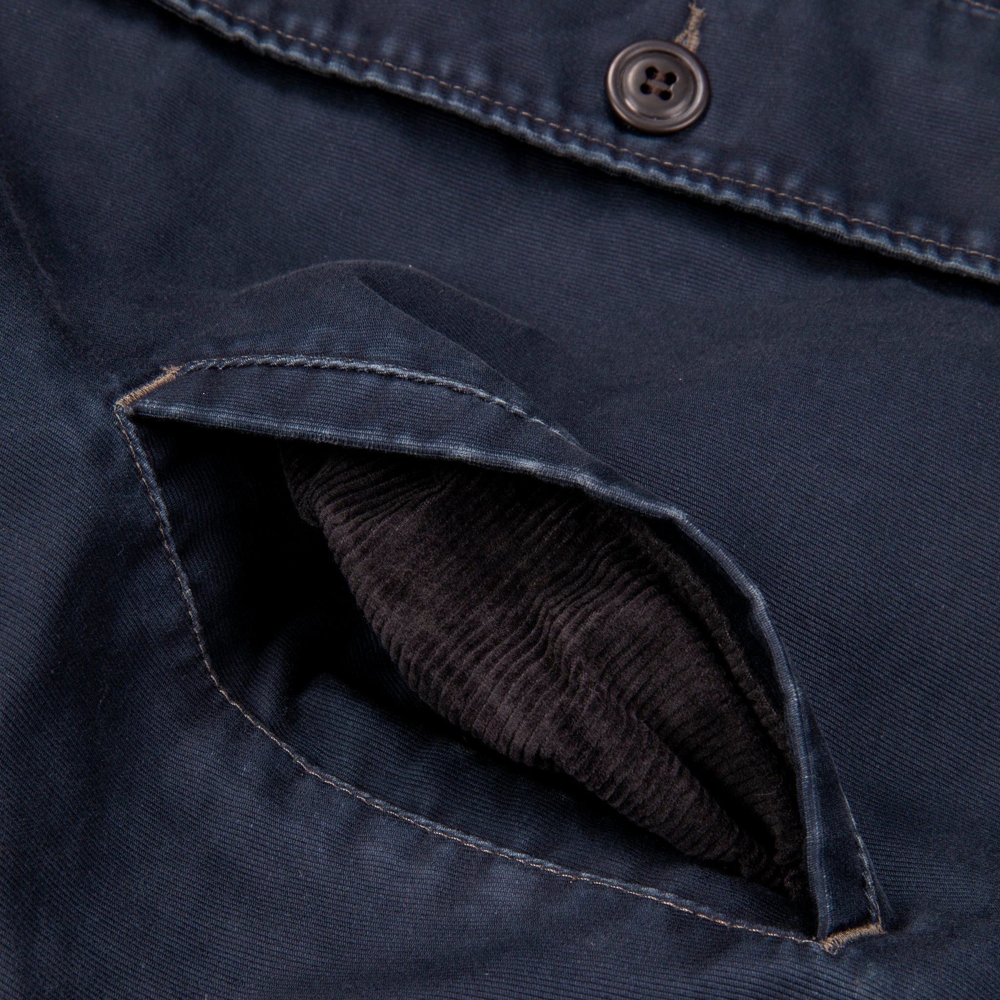 RRL Bower Deck Jacket Cotton Jungle Cloth Dark Navy