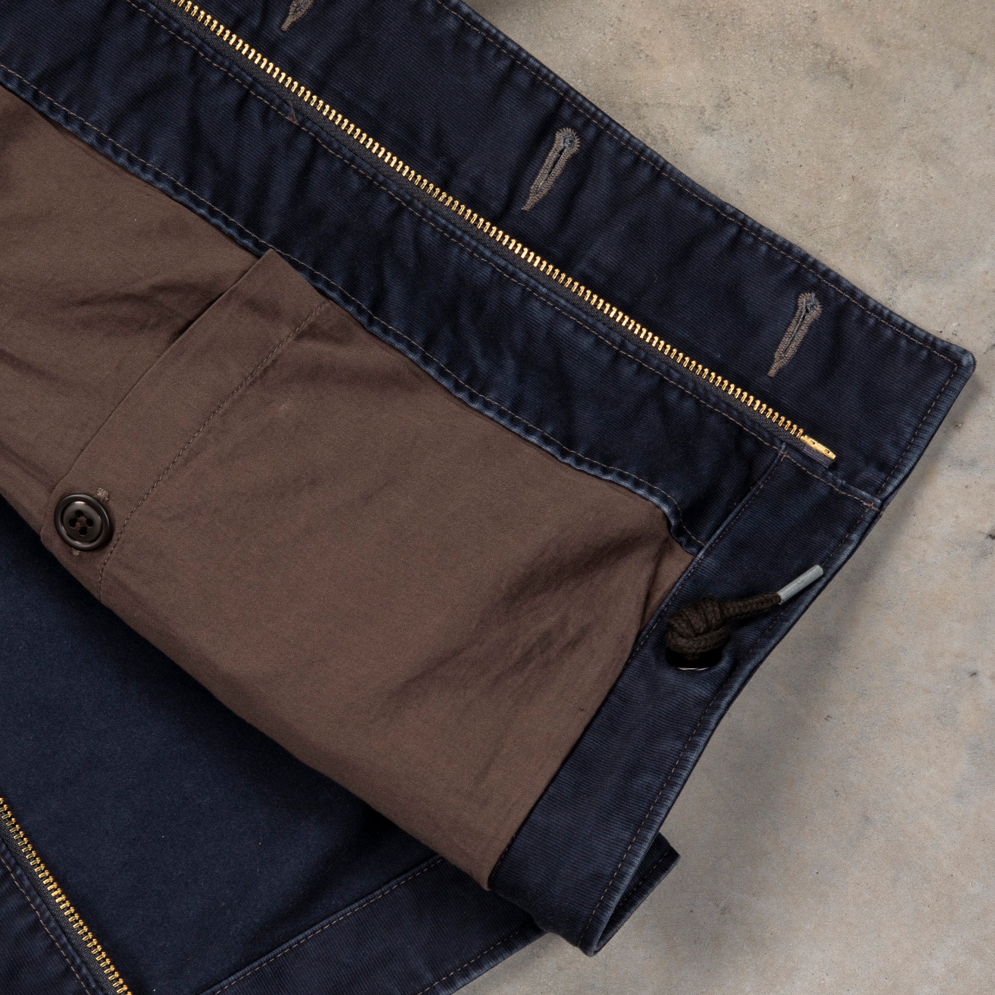 RRL Bower Deck Jacket Cotton Jungle Cloth Dark Navy