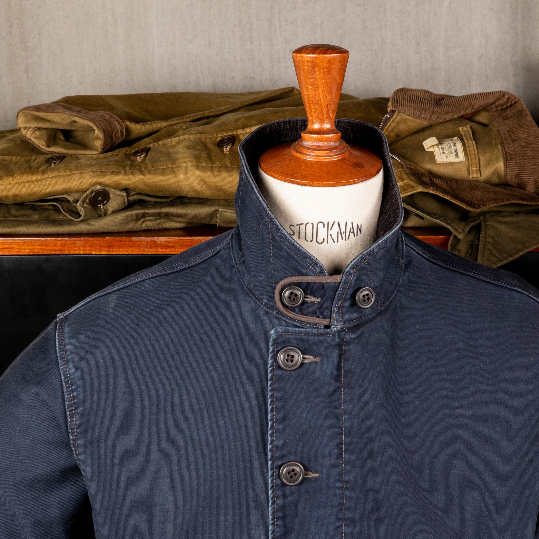 RRL Bower Deck Jacket Cotton Jungle Cloth Dark Navy – Frans