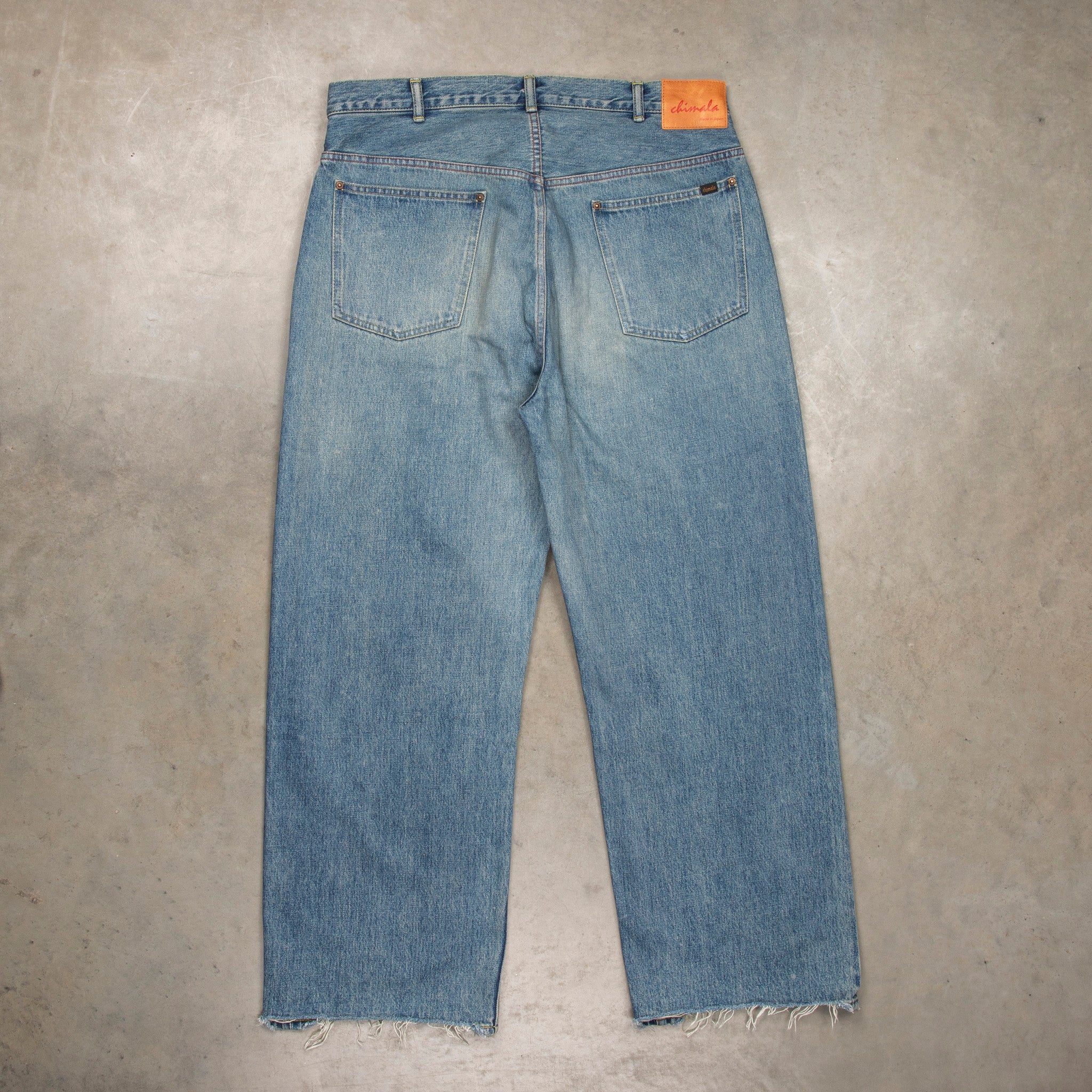 Chimala  13.5 Oz Denim Deep Rise Baggy Cut Light Vintage Wash