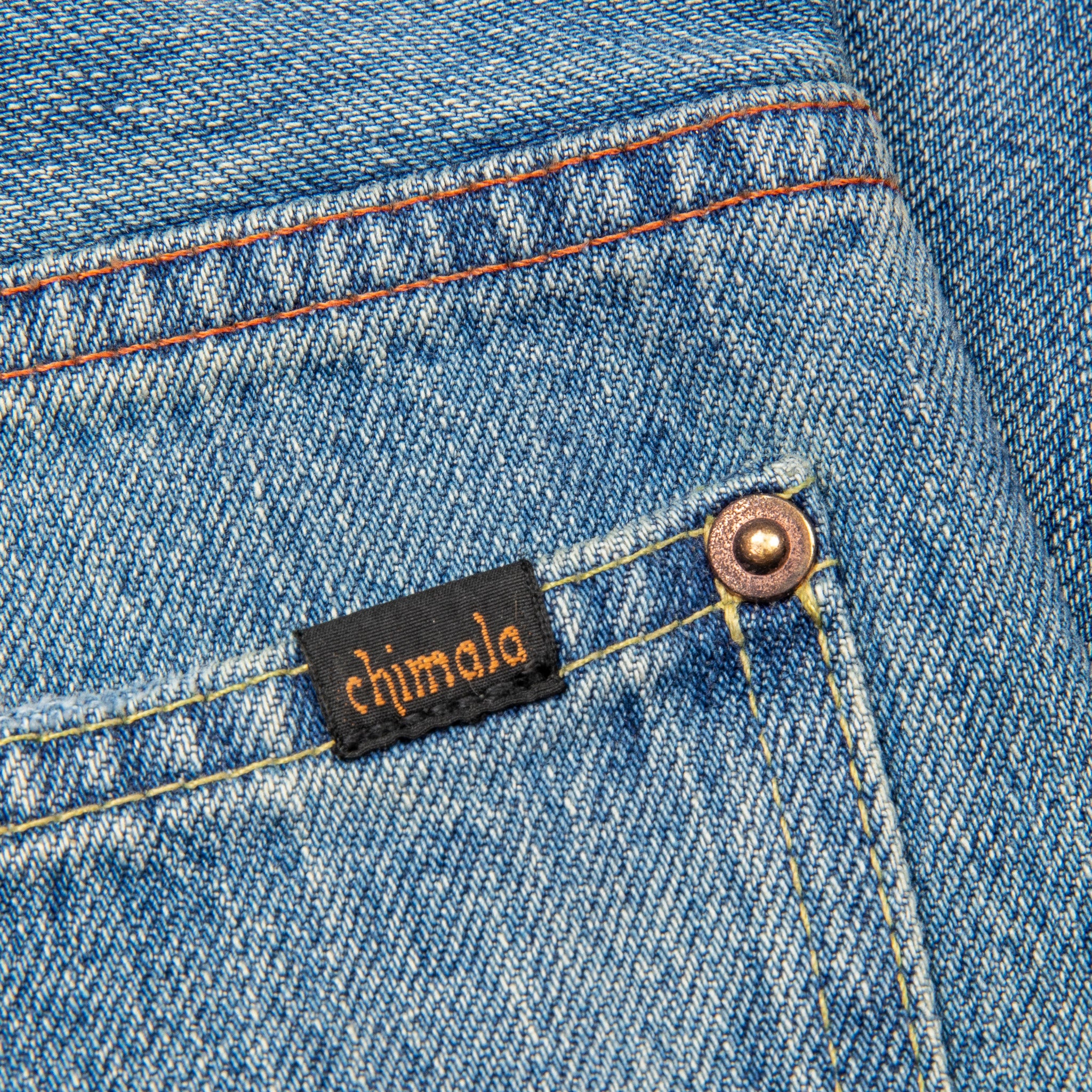 Chimala  13.5 Oz Denim Deep Rise Baggy Cut Light Vintage Wash