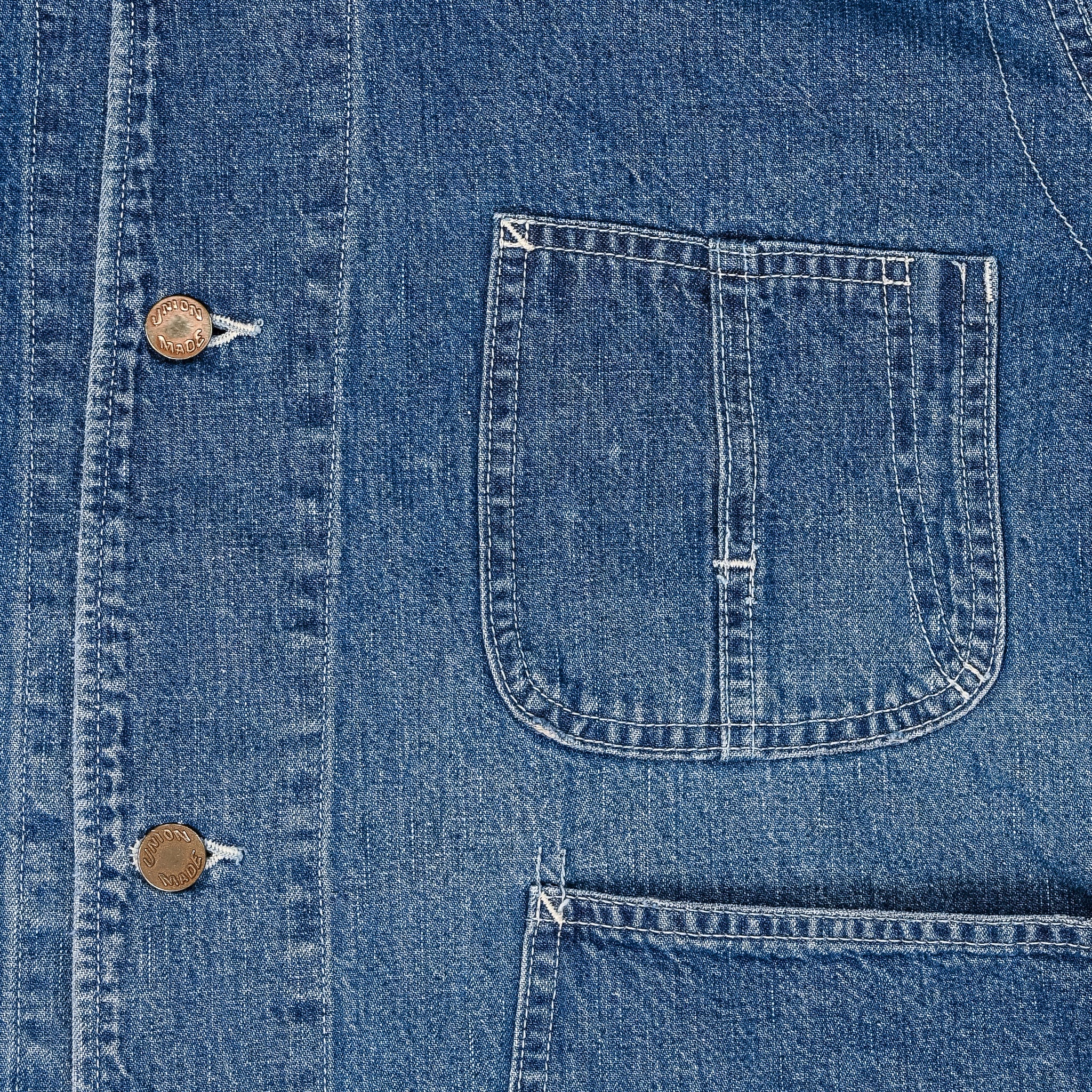 Remi Relief Chore Jacket 9.5 Oz Denim Used Wash