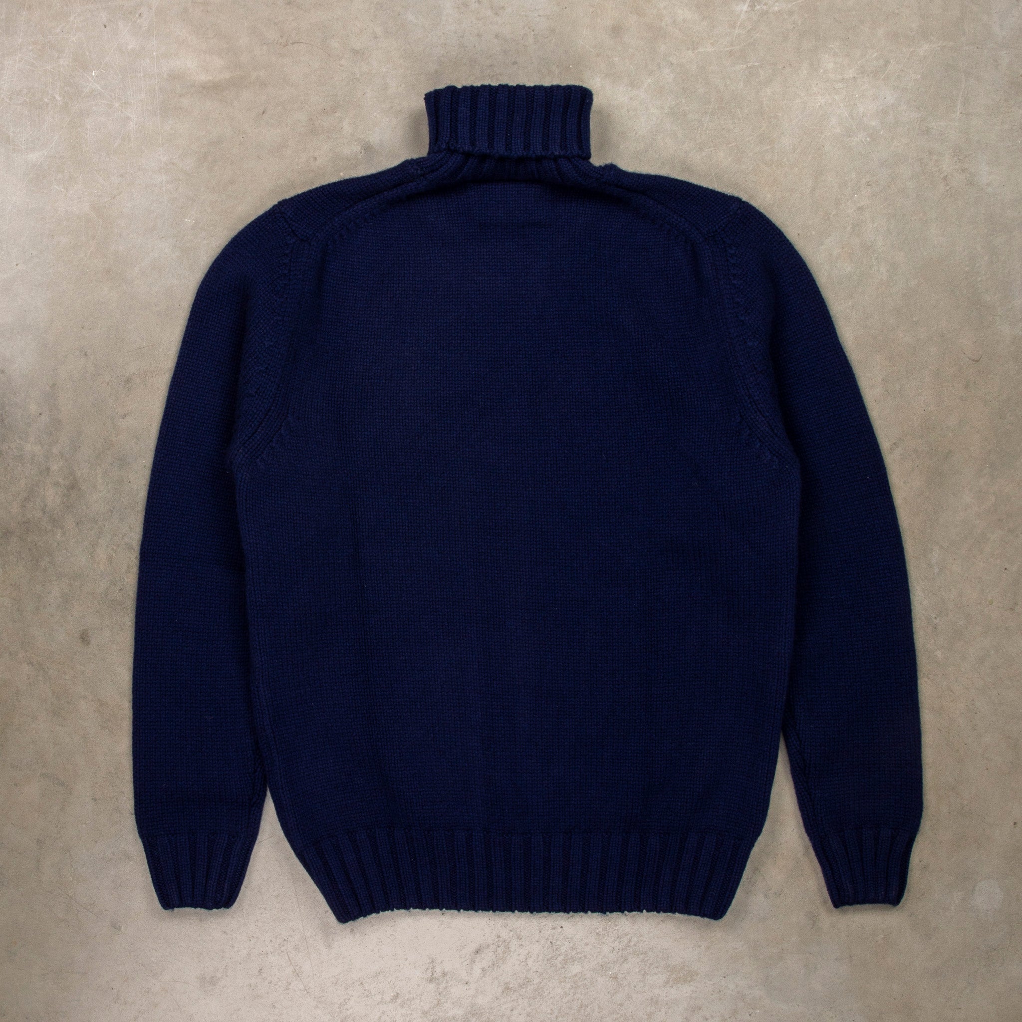 Drumohr Cashmere Tre Fili Dolcevita Navy Americana