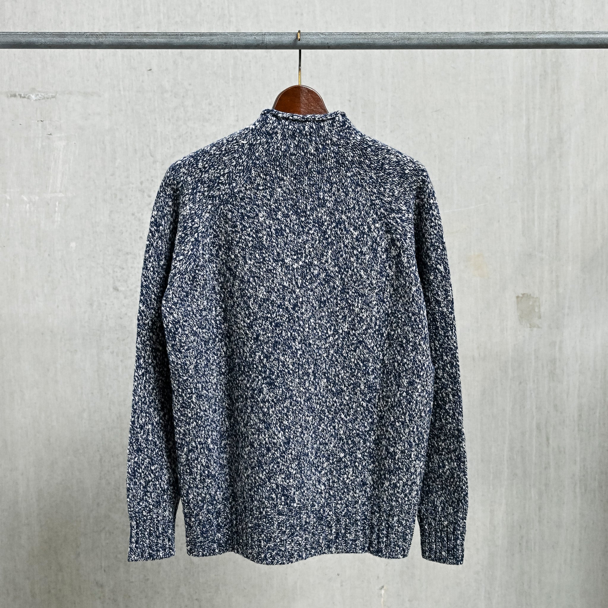Drumohr Lana Collo Giralto Malfile Ritorto Navy