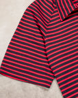 Engineered Garments Polo Red Navy PC Stripe Jersey