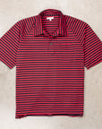 Engineered Garments Polo Red Navy PC Stripe Jersey
