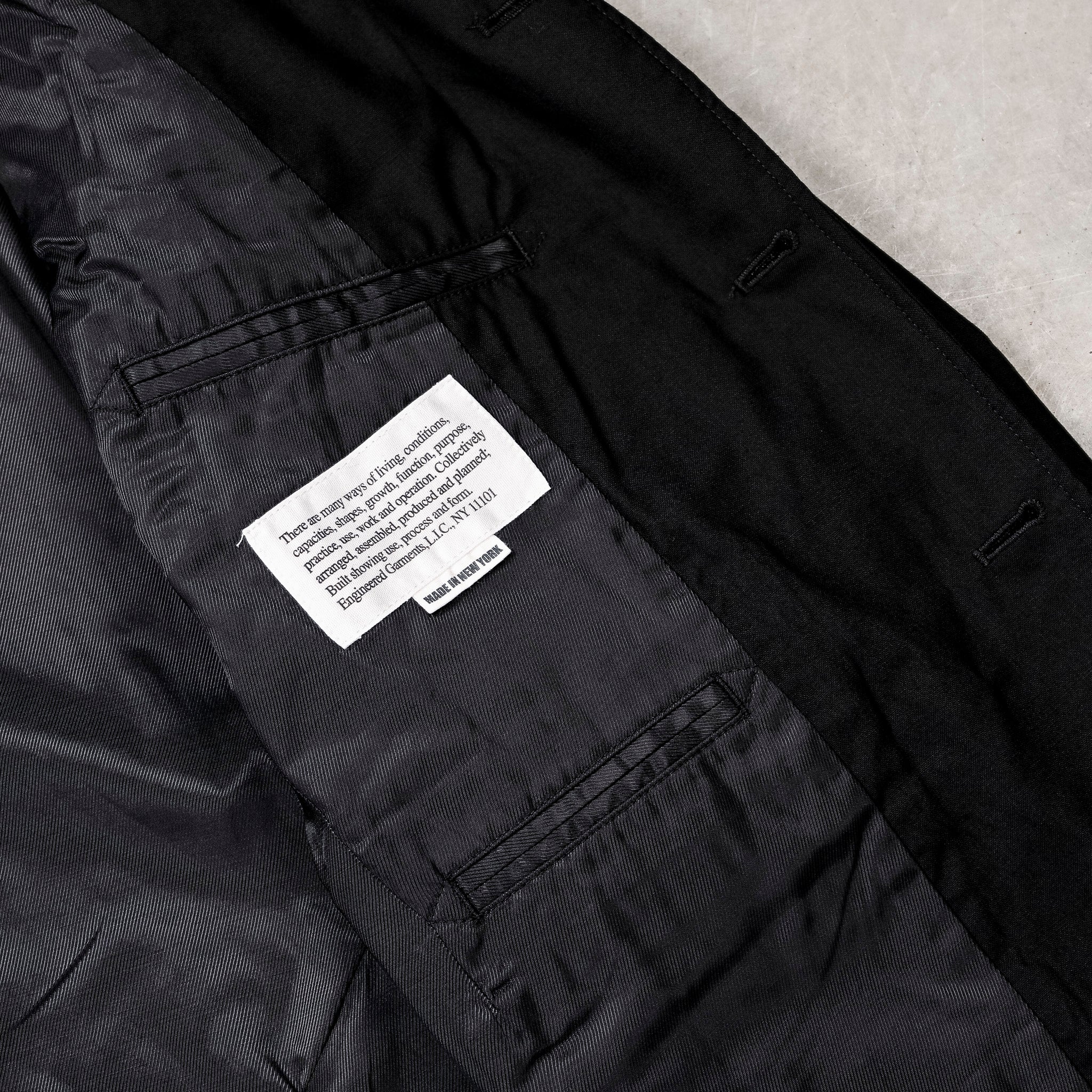 Engineered Garments Black Tropical Wool Andover Jacket – Frans