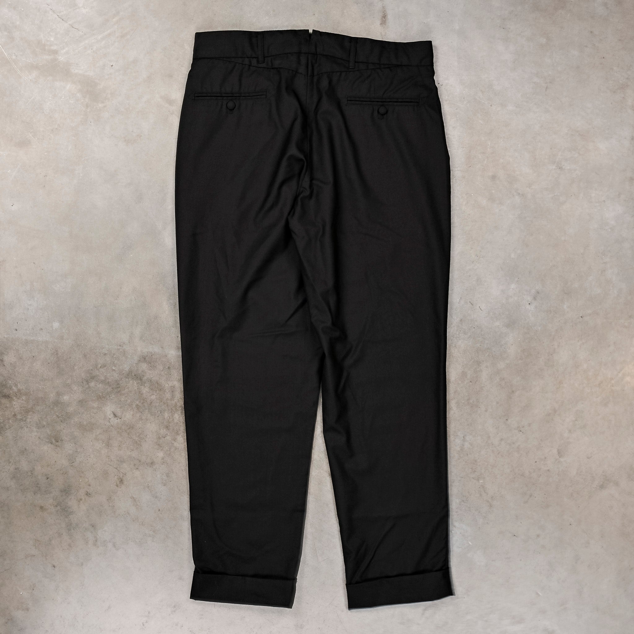ENGINEERED GARMENTS 黒スラックス 34 Engineered Garments Black Tropical Wool Andover Pants – Frans
