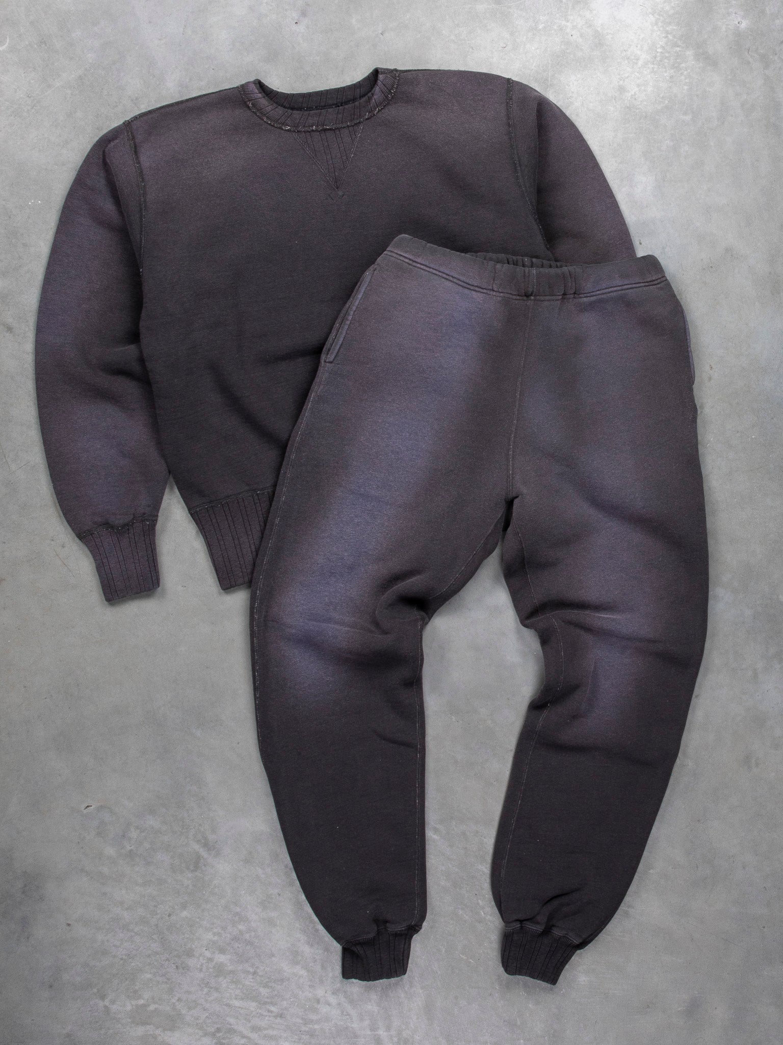 Fullcount 3741HW Double V Sweatshirt &quot;Exhausted&quot; Ink. Black