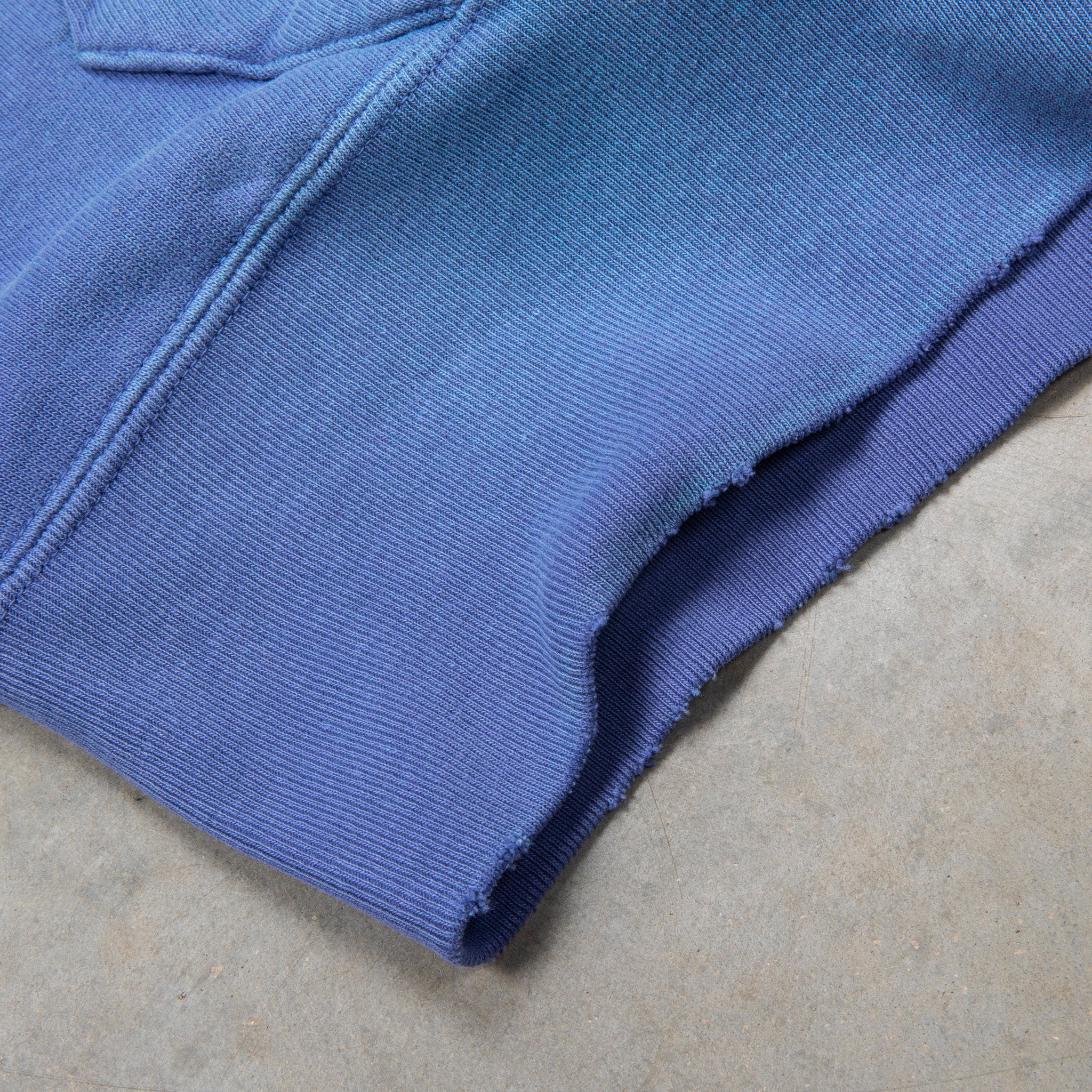 The Real McCoy&#39;s 9 Oz. Loopwheel Raglan Hooded Sweatshirt / Faded MQ Navy