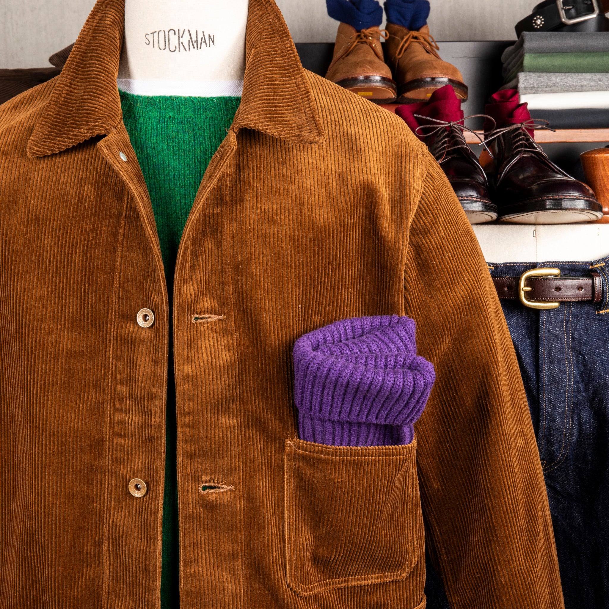Fullcount x Frans Boone 2015 Chore Jacket 8-Wale Corduroy Camel