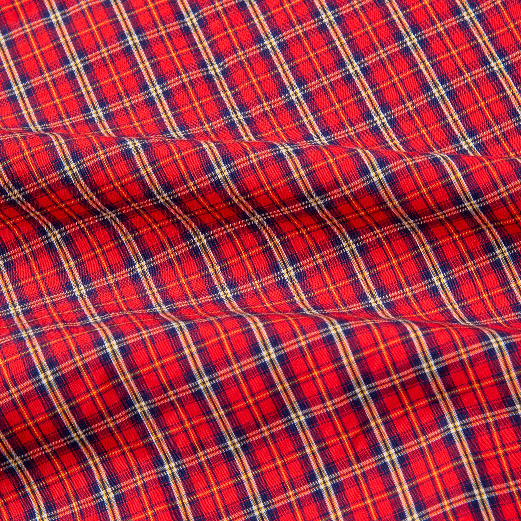Gitman Vintage x Frans Boone 100/2 Organic Poplin Check - Claret